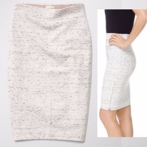 Wilfred by Aritzia Pencil Skirt with Side Zippers in Space Dye Champagne Size 10